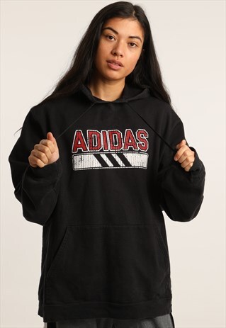 VINTAGE ADIDAS PRINT SPELL OUT HOODIE