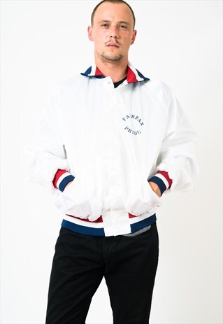 VINTAGE FAIRFAX PRIDE BASEBALL JACKET WITH USA COLOURWAY