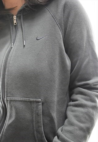 VINTAGE 90S WASHED OUT GREEN NIKE SPORTS JACKET / HOODIE