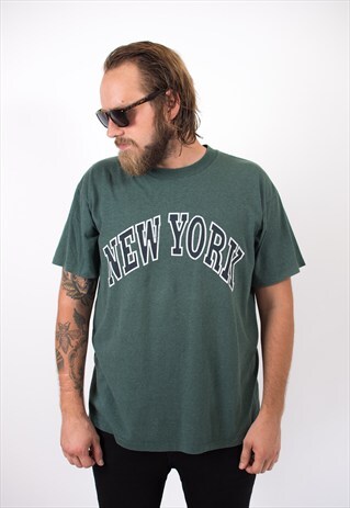 VINTAGE 90S STRIPED NEW YORK T-SHIRT