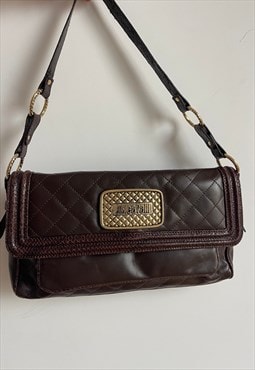Vintage Chocolate Brown Cavalli Leather Bag