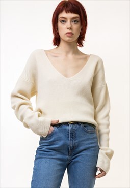 90s Vintage Merino Wool Sweater Jumper Knitted Cardigan 5278
