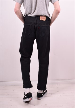 LEVI'S 501 MENS VINTAGE JEANS W33 L32 BLACK 90S