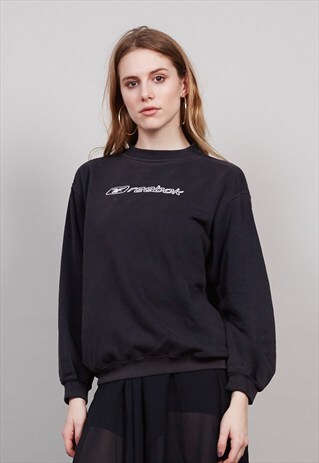 BLACK CLASSIC VINTAGE OVERSIZED REEBOK SWEATER