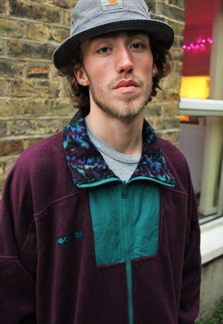 OVERSIZED RETRO / 90'S / MAROON COLUMBIA SPORTSWEAR FLEEE