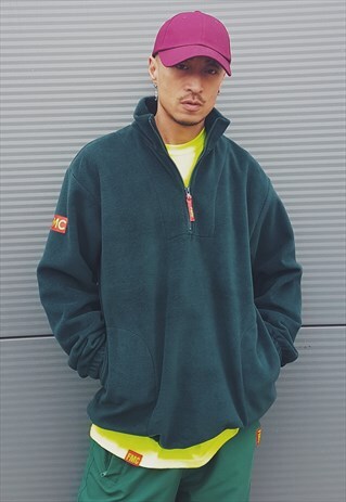 FMC QUARTER ZIP FLEECE FOREST GREEN