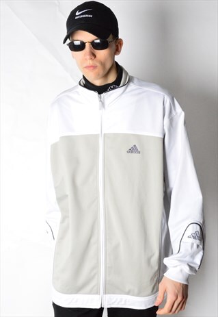 VINTAGE 90S WHITE ADIDAS TRACK JACKET
