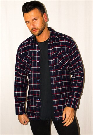 VINTAGE PLAID FLANNEL SHIRT