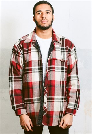 VINTAGE PLAID PADDED JACKET