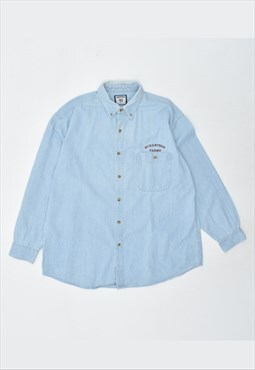 Vintage 90's Lee Denim Shirt Blue