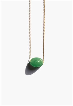 Turtur jade stone pendant necklace
