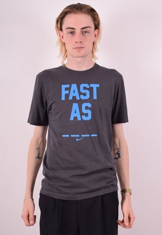NIKE MENS VINTAGE T-SHIRT TOP SMALL GREY 90S