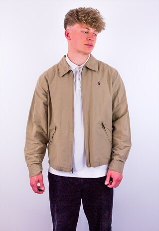 VINTAGE RALPH LAUREN HARRINGTON JACKET IN BEIGE