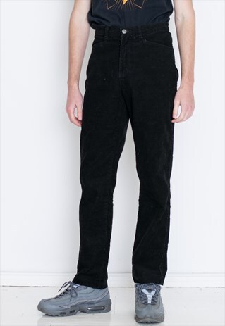 VINTAGE BLACK HIGH WAIST RETRO DENIM JEANS