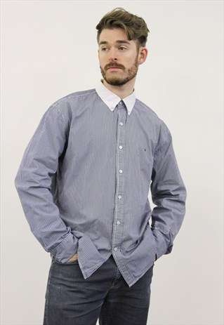 VINTAGE BLUE STRIPED TOMMY HILFIGER SHIRT