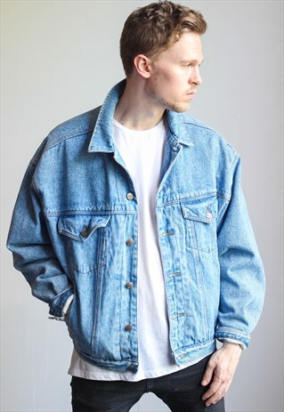 VINTAGE DENIM SHERPA JACKET