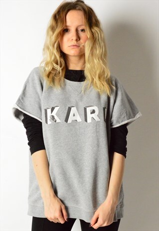 GREY SHORT SLEEVE SWEATSHIRT TOP