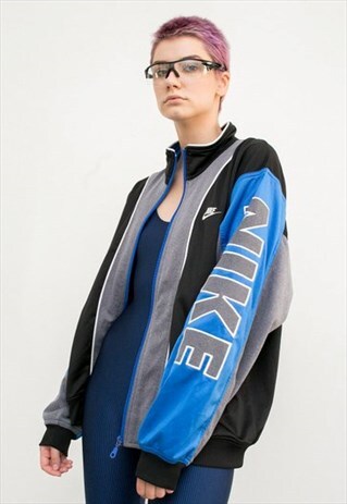 VINTAGE 90S NIKE TRACK JACKET BIG SPELL OUT LOGO SPORTSWEAR