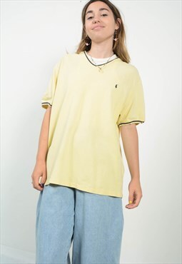 Vintage 90s Ralph Lauren Ringer T-Shirt in Yellow 
