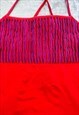 VINTAGE 90S ORANGE RED BACKLESS TOP