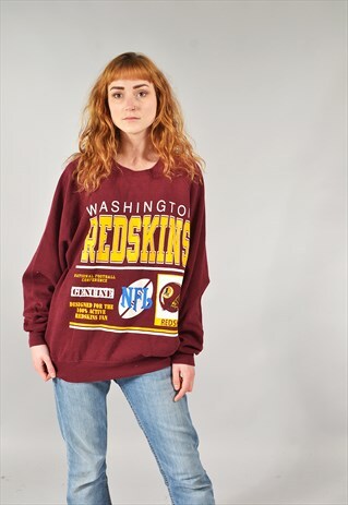 VINTAGE LEE BURGUNDY WASHINGTON REDSKINS SWEATER