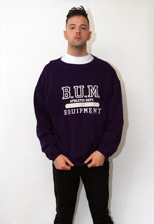 BUM EQUIPMENT SWEATSHIRT (L) VINTAGE 90S SWEATER JUMPER 80S
