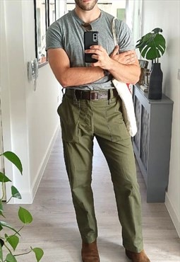 Vintage British Army Pants Cargo Trousers