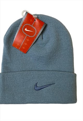 VINTAGE NIKE BEANIE HAT BABY BLUE