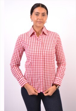 Vintage Burberry Shirt Check Red
