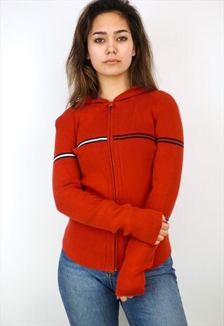 VINTAGE 90'S TOMMY HILFIGER ZIP UP JUMPER