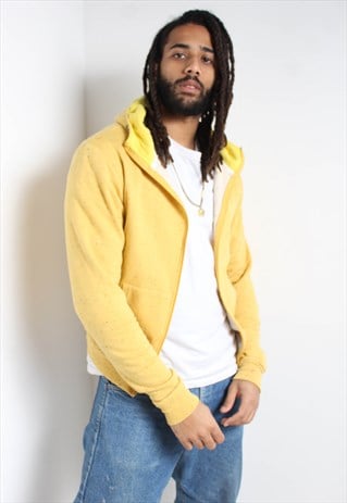 VINTAGE Y2K TEXTURED HOODIE YELLOW