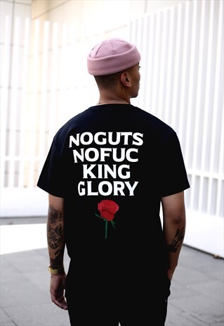 NO GUTS NO GLORY BLACK T-SHIRT
