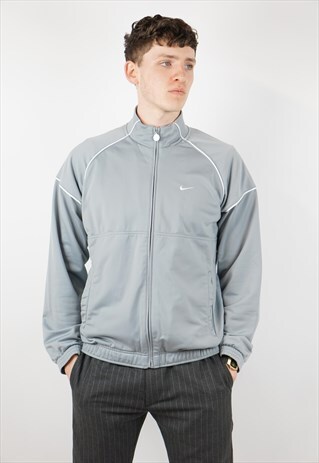 VINTAGE NIKE GREY SPORTS ZIP-UP JACKET
