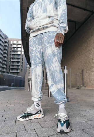 LIQUOR N POKER BLEACHED TRACKSUIT IN SOFT BLUE