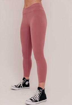 Flex Crossed Waistband Leggings Pink