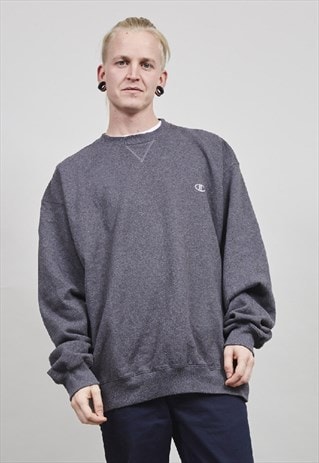 oversized dark grey marl sweater 