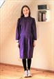 Bright purple high neck dress