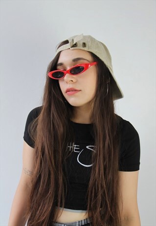 90'S CAT EYE SUNGLASSES RED