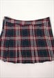 Y2K MINI SKIRT PLEATS PLAID TARTAN CHECK PATTERN PREPPY 