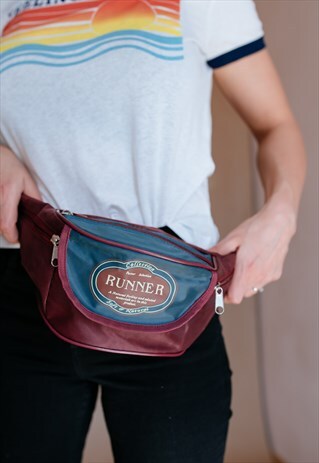 VINTAGE 80S' FESTIVAL LARGE UNISEX BUM BAG
