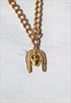 DEADSTOCK GOLD PLATED CLEOPATRA CHUNKY CHAIN PANDANT 