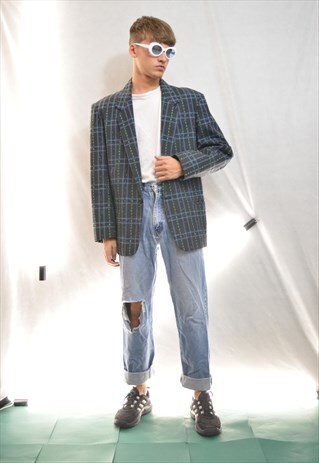 CHECKERED THREE COLOUR VINTAGE BLAZER