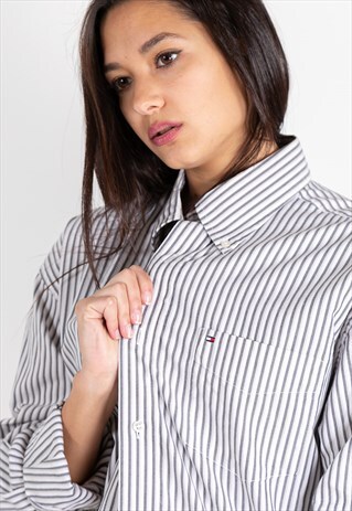 VINTAGE 80S TOMMY HILFIGER CLASSIC SHIRT / S8545