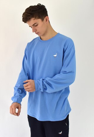 G&G UNISEX CAROLINA BLUE L/S GOOSE TEE