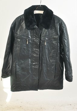 Vintage 90s faux leather coat
