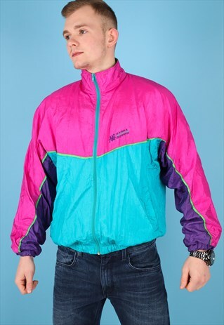 VINTAGE KAPPA SHELL JACKET IN MULTICOLOUR NJ488