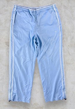 Vintage Nike Tracksuit Bottoms Baby Blue Track Pants XL