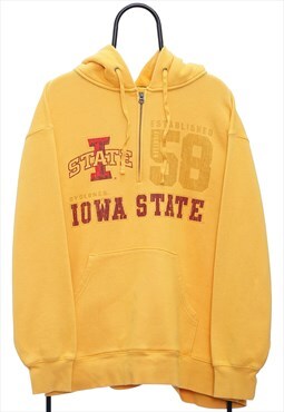 Vintage Iowa State Cyclones NCAA Yellow Hoodie Mens