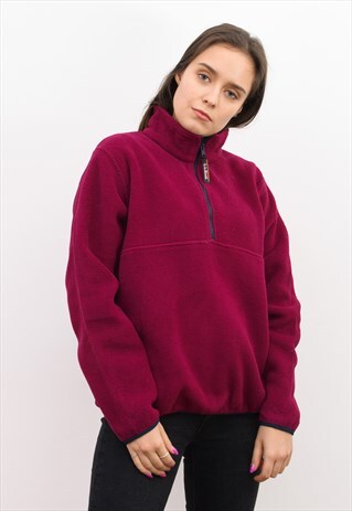 VINTAGE L L BEAN WOMEN M FLEECE JUMPER SWEATSHIRT