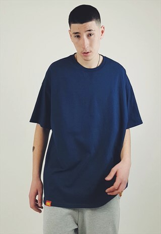 FMC BAGGY OVERSIZED T-SHIRT PLAIN NAVY BLUE